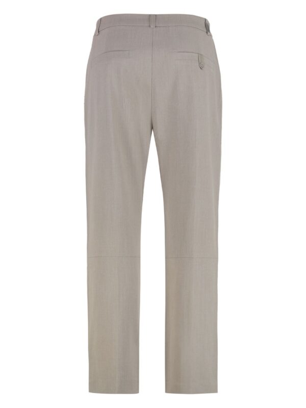 pressed-crease trousers