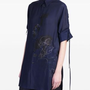 abstract-print shirt