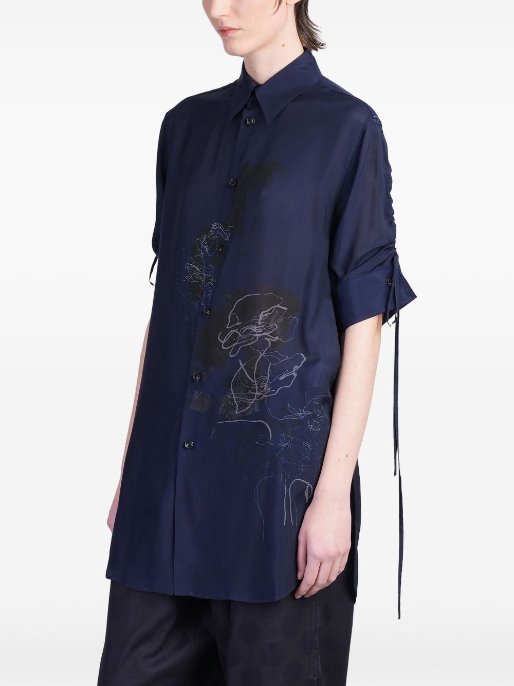 abstract-print shirt