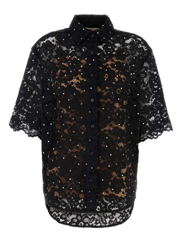 ⁦studded corded-lace shirt⁩ - الصورة ⁦2⁩