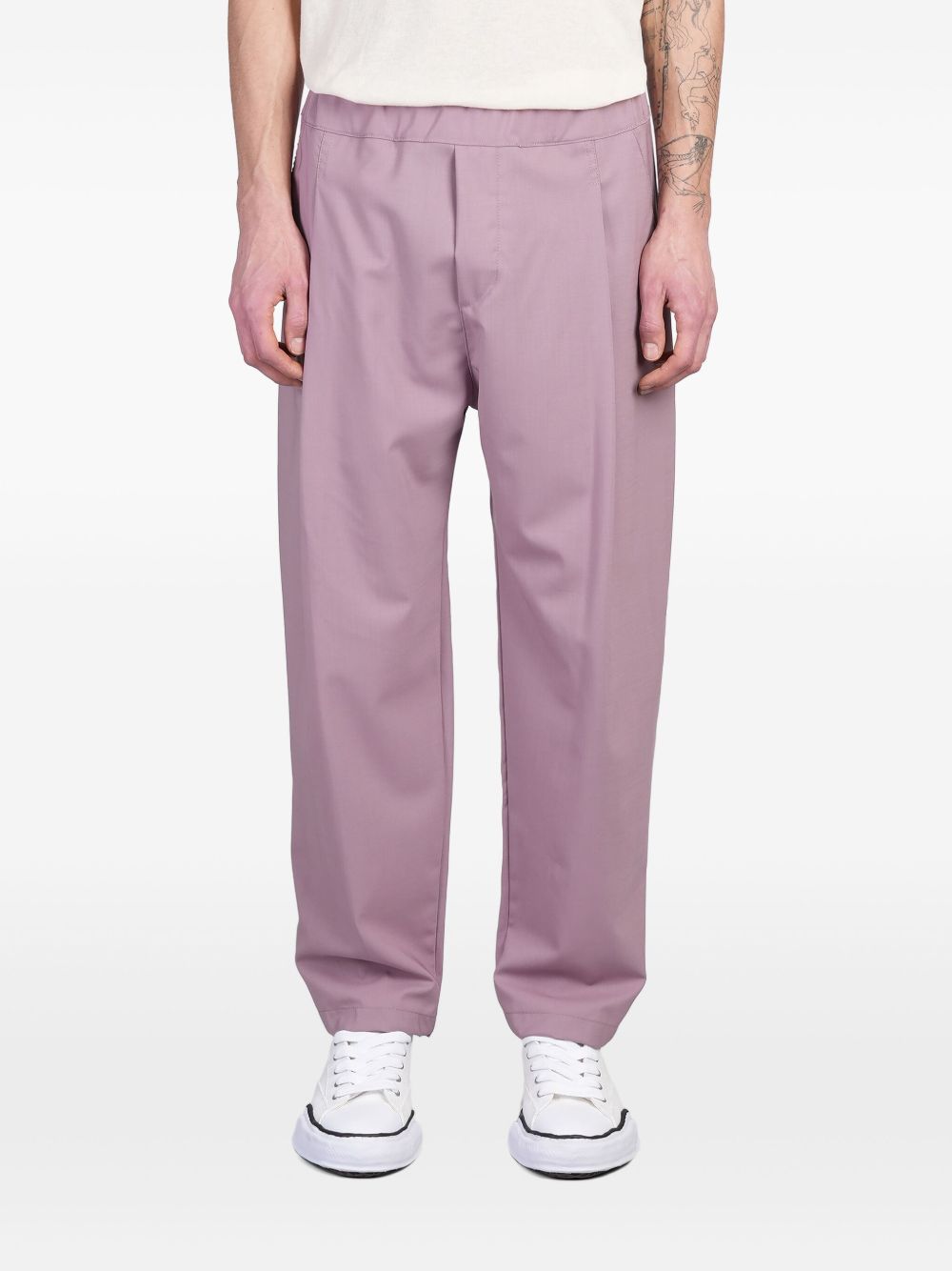 pleat-detail trousers