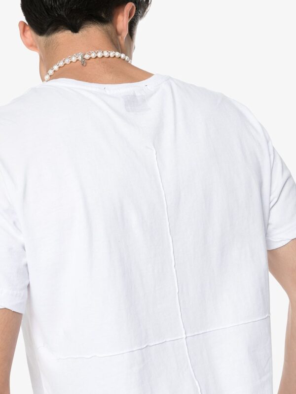 ⁦distressed-hem longline T-shirt⁩ - الصورة ⁦4⁩