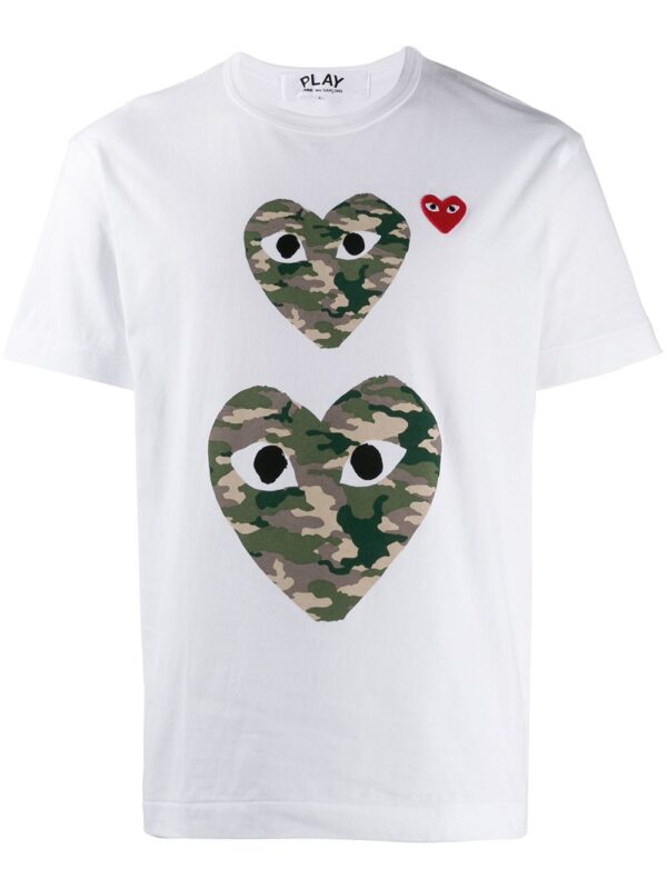 ⁦camouflage heart T-shirt⁩ - الصورة ⁦4⁩