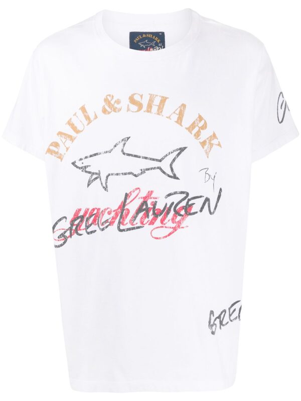 ⁦crew neck logo printed T-shirt⁩ - الصورة ⁦3⁩