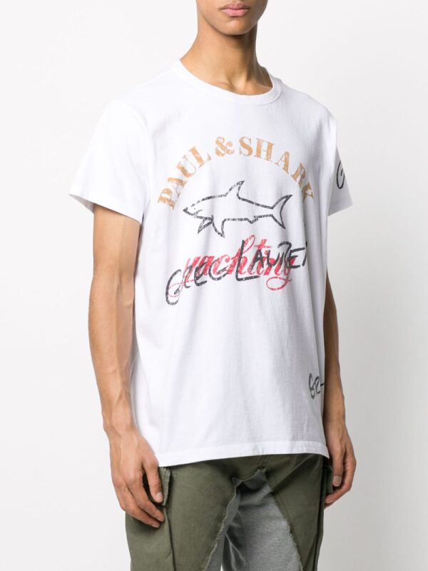 ⁦crew neck logo printed T-shirt⁩ - الصورة ⁦4⁩