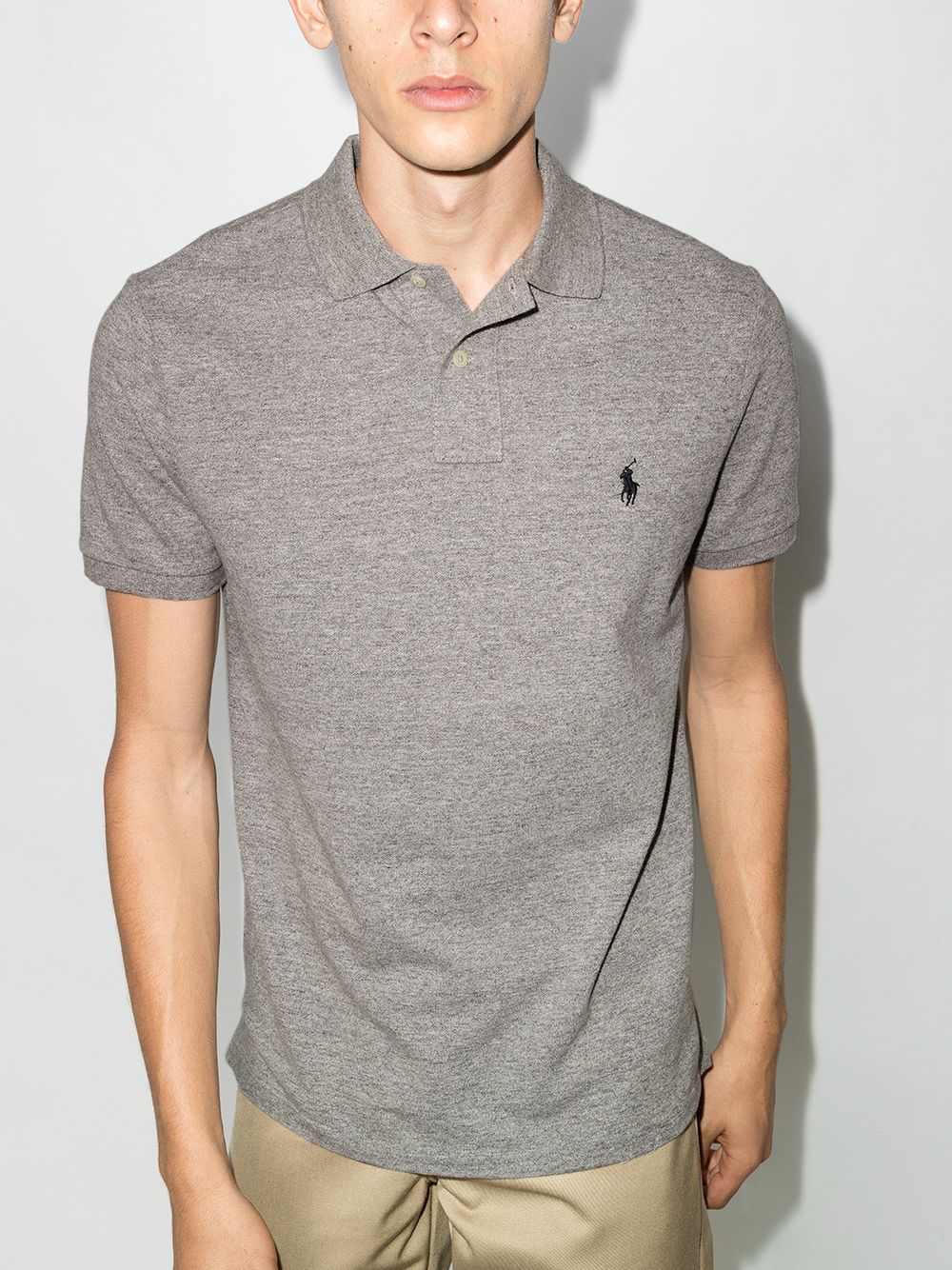 embroidered logo polo shirt