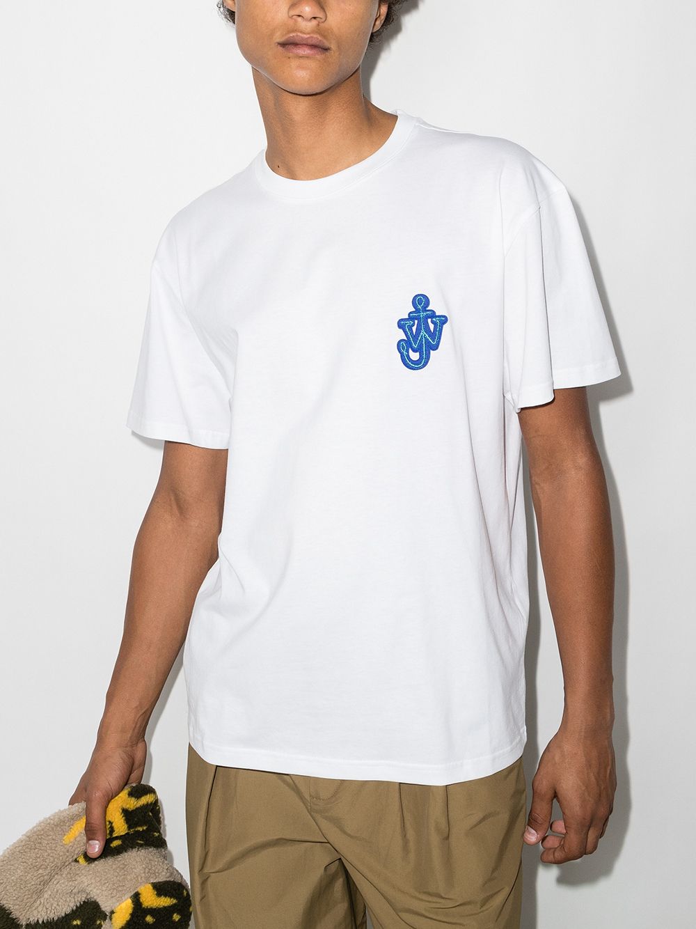 Anchor-patch cotton T-shirt
