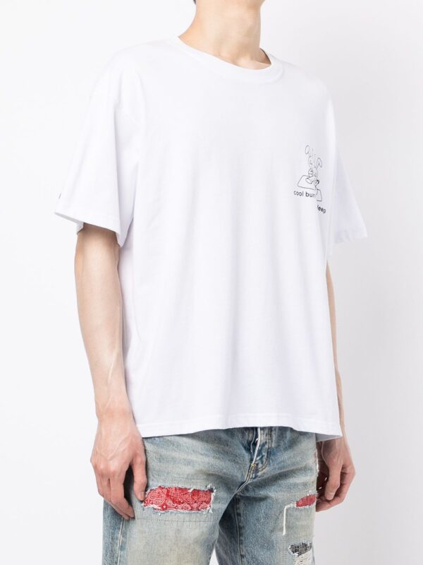 ⁦appliqué-detail short-sleeve T-shirt⁩ - الصورة ⁦4⁩