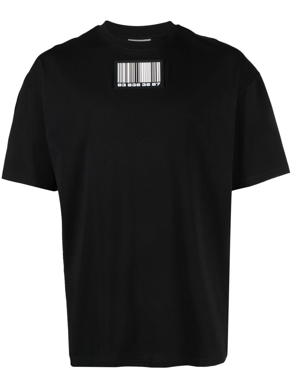 barcode patch-detail T-shirt