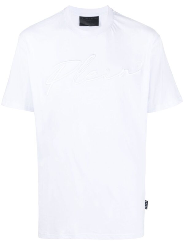 ⁦embroidered-logo crew-neck T-shirt⁩ - الصورة ⁦4⁩