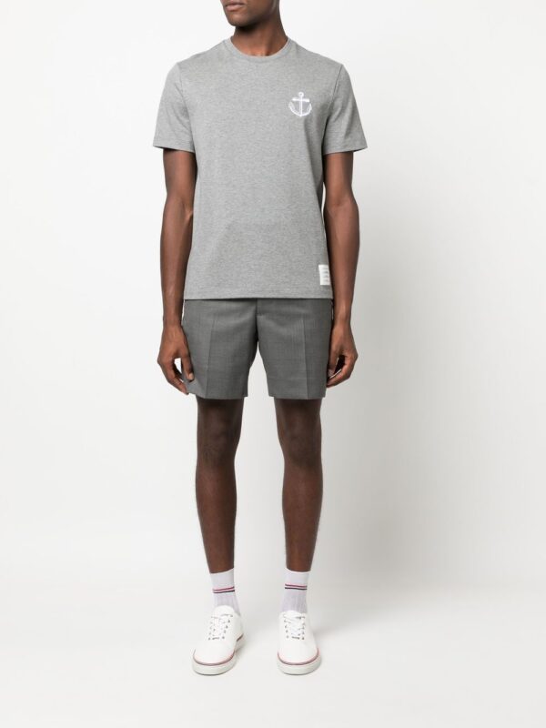 ⁦Anchor-embroidered cotton T-shirt⁩ - الصورة ⁦3⁩