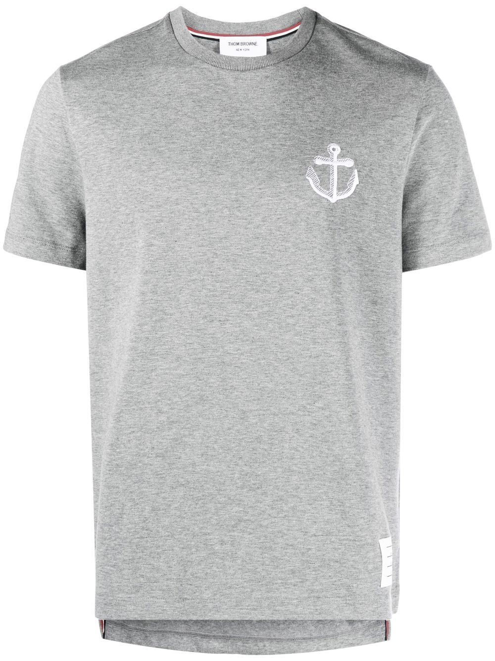 Anchor-embroidered cotton T-shirt