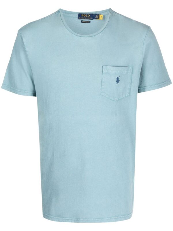 ⁦embroidered-logo short-sleeve T-shirt⁩ - الصورة ⁦3⁩