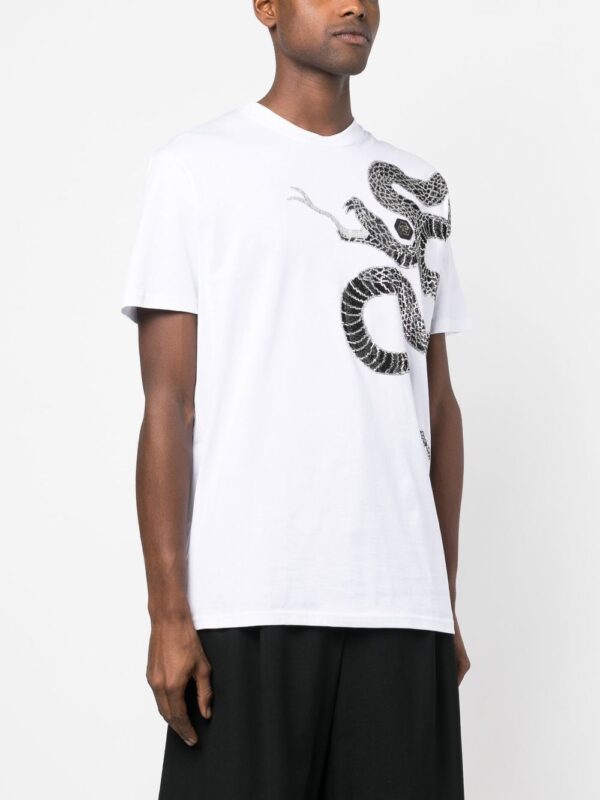 ⁦embellished snake-print T-shirt⁩ - الصورة ⁦2⁩
