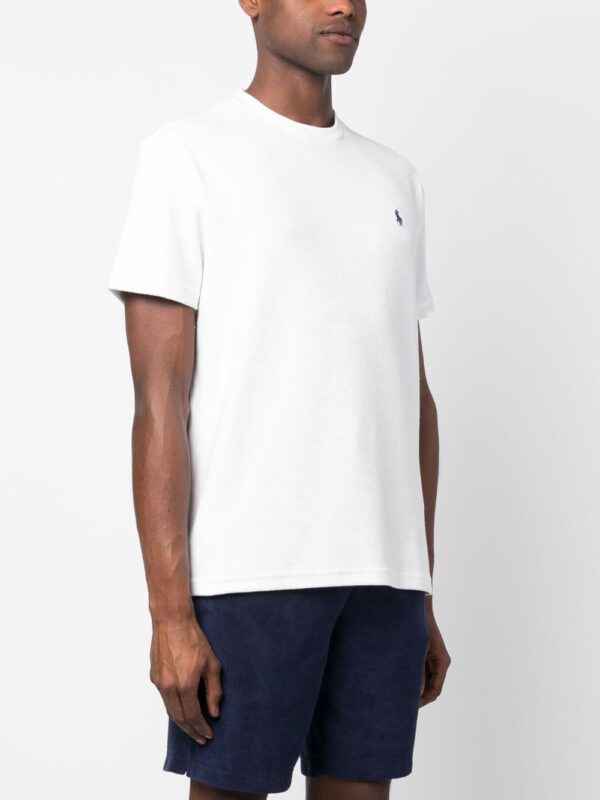 ⁦embroidered-logo cotton T-shirt⁩ - الصورة ⁦2⁩