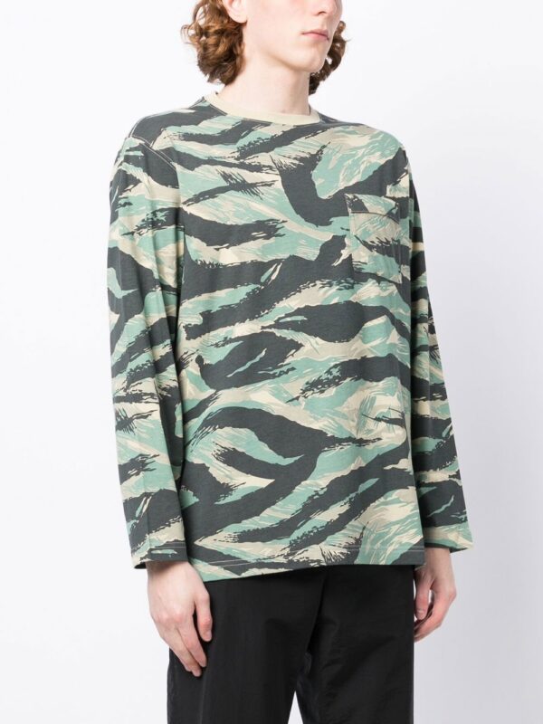 ⁦abstract-print long-sleeve T-shirt⁩ - الصورة ⁦2⁩
