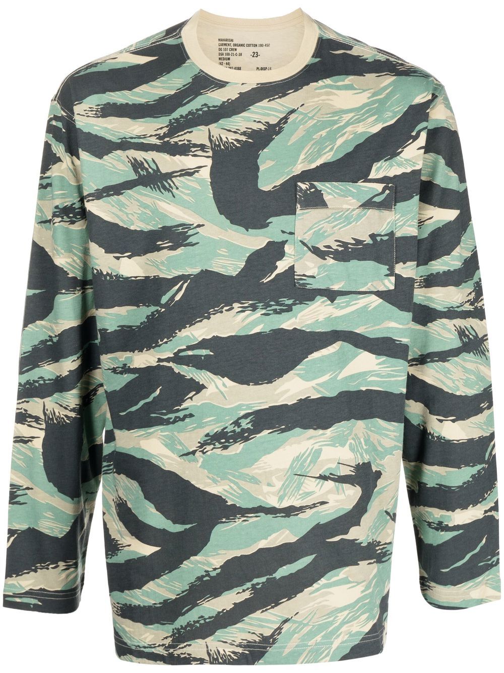 abstract-print long-sleeve T-shirt