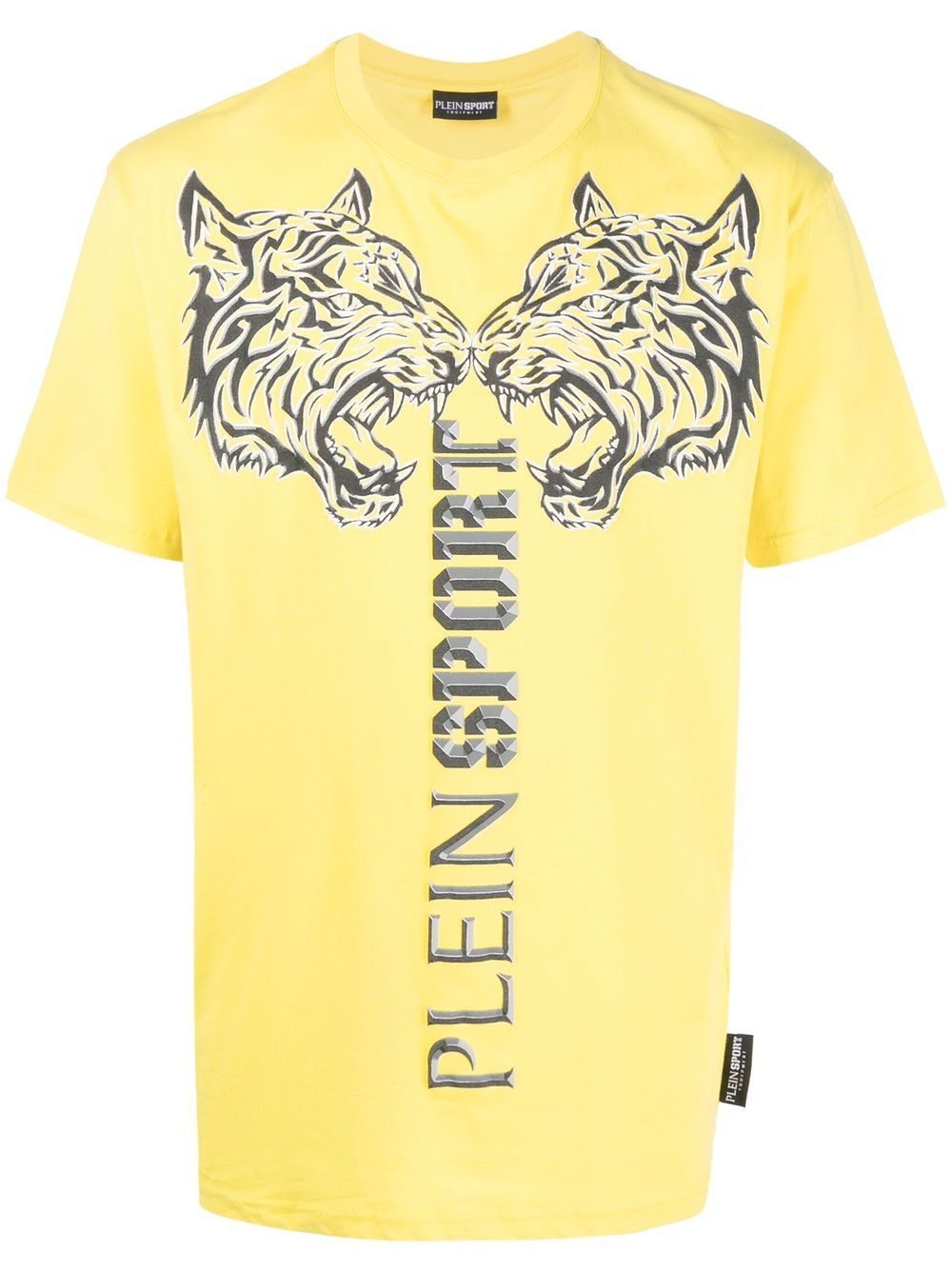 crew neck tiger-print T-shirt