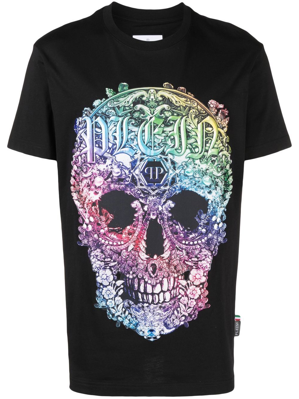 baroque skull-print T-shirt