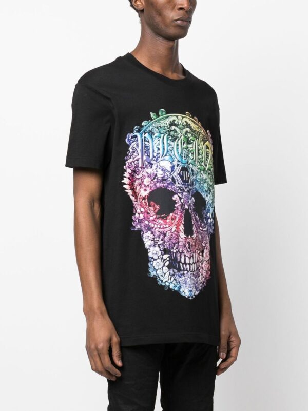 ⁦baroque skull-print T-shirt⁩ - الصورة ⁦3⁩