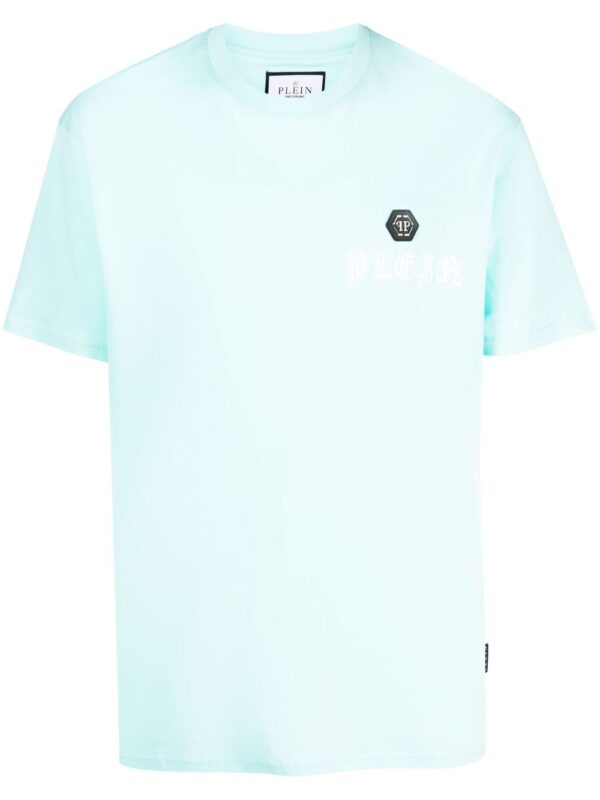 ⁦chest logo-print detail T-shirt⁩ - الصورة ⁦4⁩