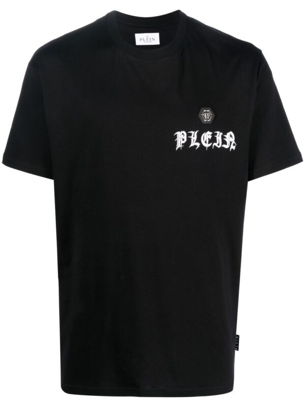 ⁦chest logo-print detail T-shirt⁩ - الصورة ⁦4⁩