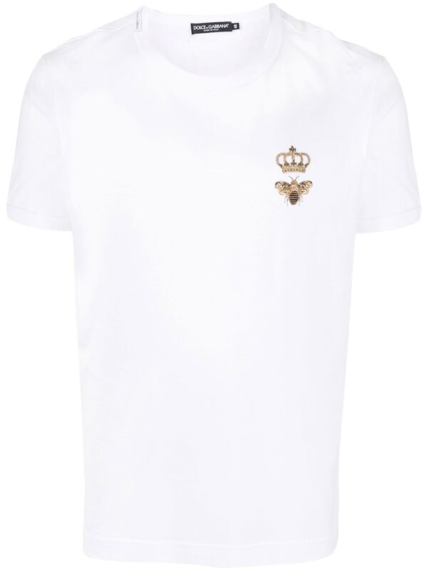 embroidered cotton T-shirt