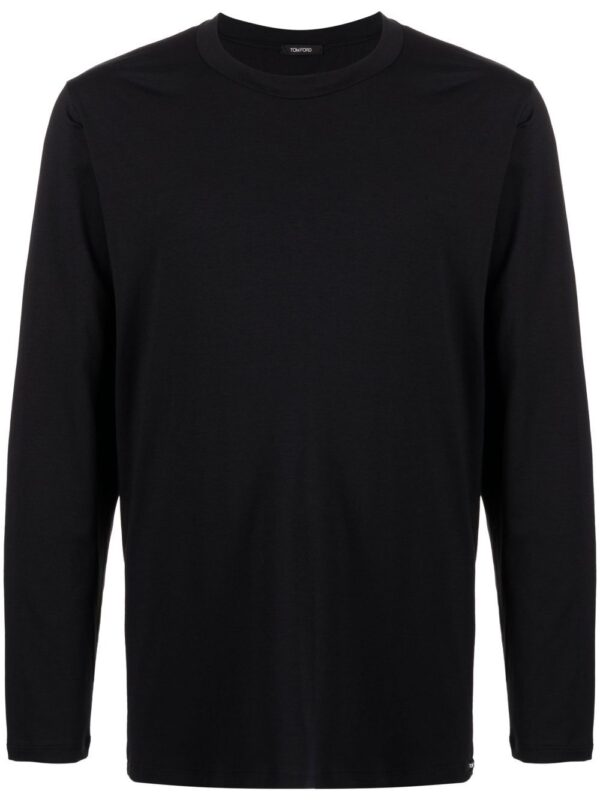 ⁦crew-neck long-sleeve T-shirt⁩ - الصورة ⁦4⁩
