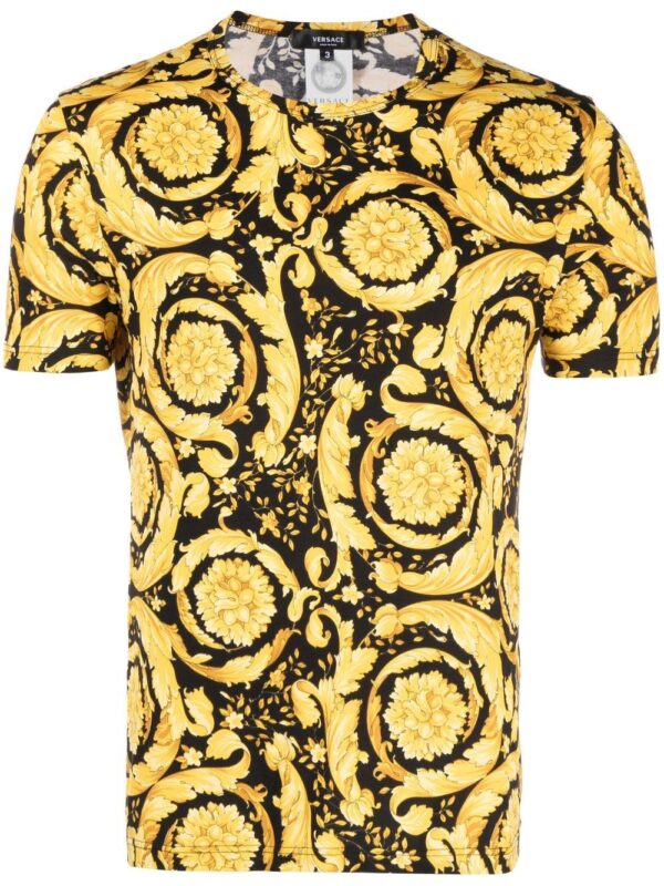baroque-print crew neck T-shirt
