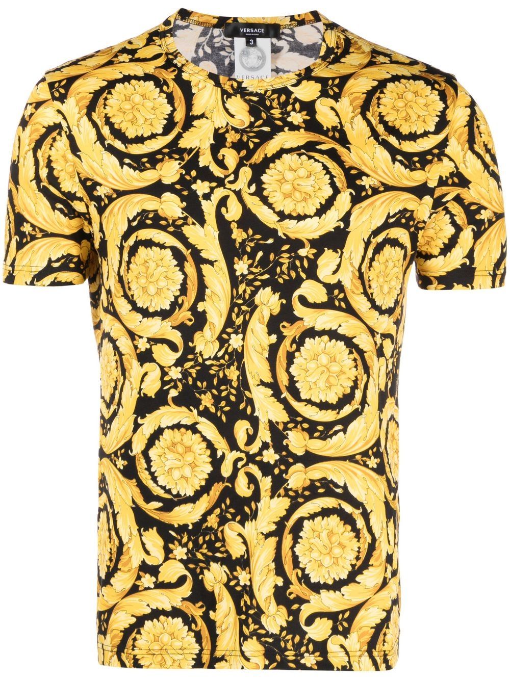 baroque-print crew neck T-shirt