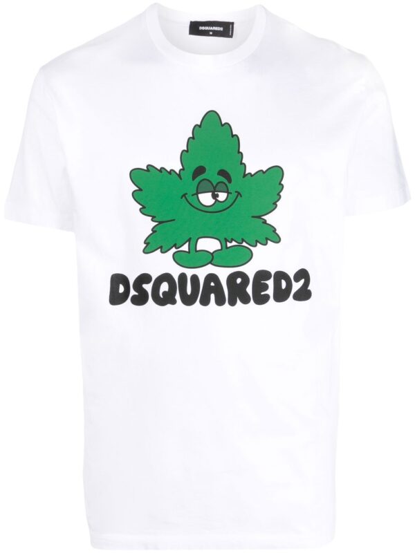 ⁦cartoon and logo print t-shirt⁩ - الصورة ⁦4⁩