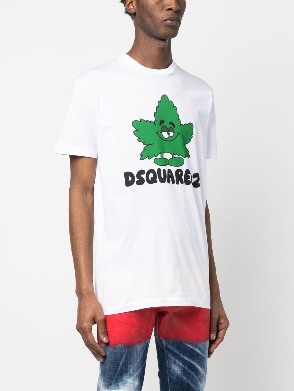 cartoon and logo print t-shirt