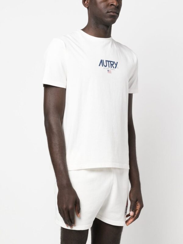 ⁦cotton logo-print T-shirt⁩ - الصورة ⁦3⁩