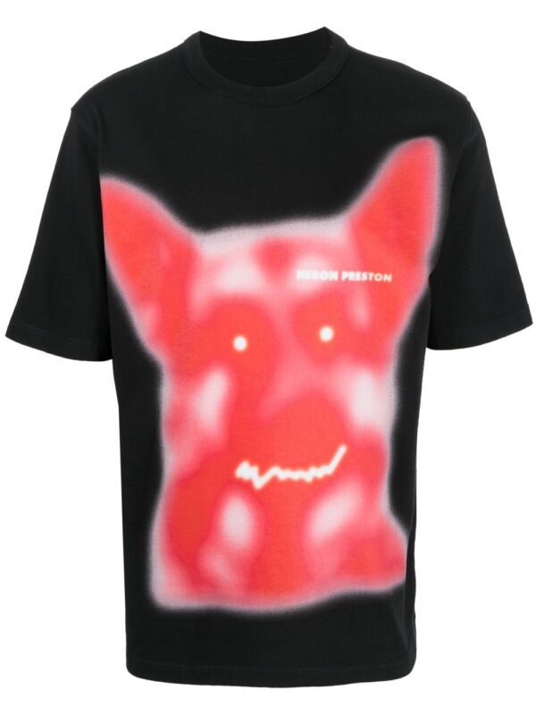 ⁦Beware of Dog-print T-shirt⁩ - الصورة ⁦2⁩