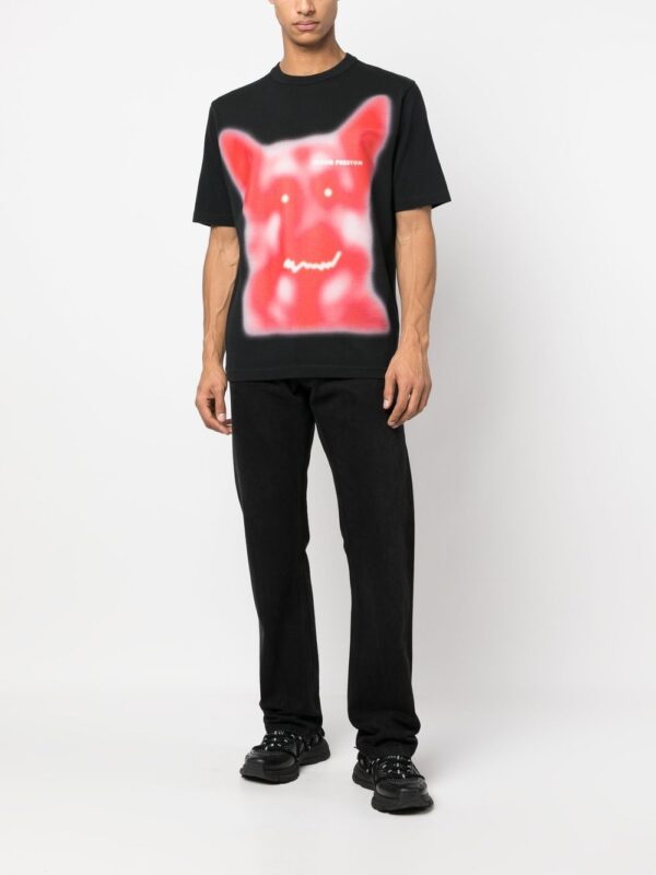 ⁦Beware of Dog-print T-shirt⁩ - الصورة ⁦4⁩