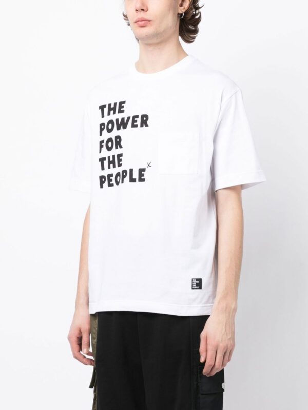 ⁦cotton logo print T-shirt⁩ - الصورة ⁦4⁩