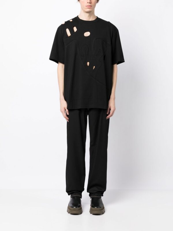⁦cut-out detail cotton T-shirt⁩ - الصورة ⁦3⁩