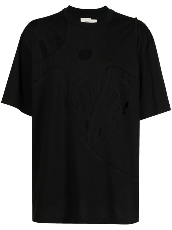 ⁦cut-out detail cotton T-shirt⁩ - الصورة ⁦4⁩