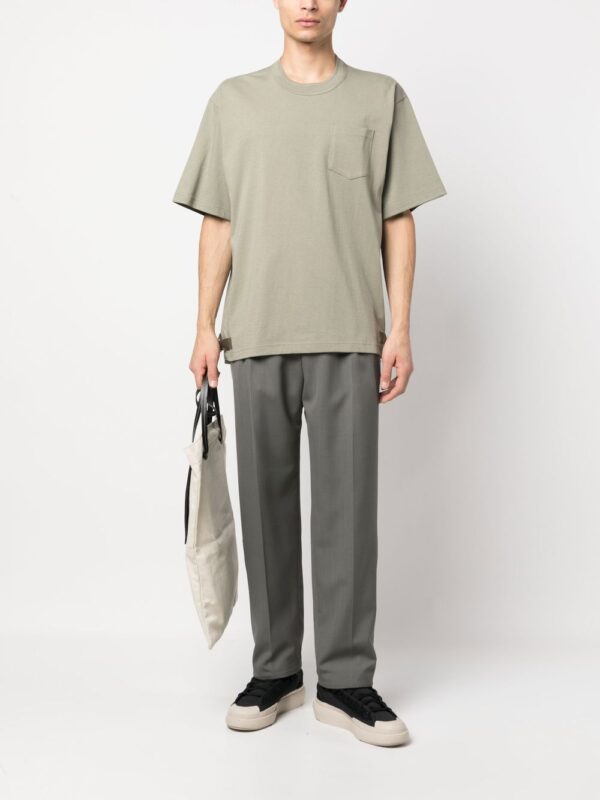 ⁦belt-tabs cotton T-shirt⁩ - الصورة ⁦3⁩