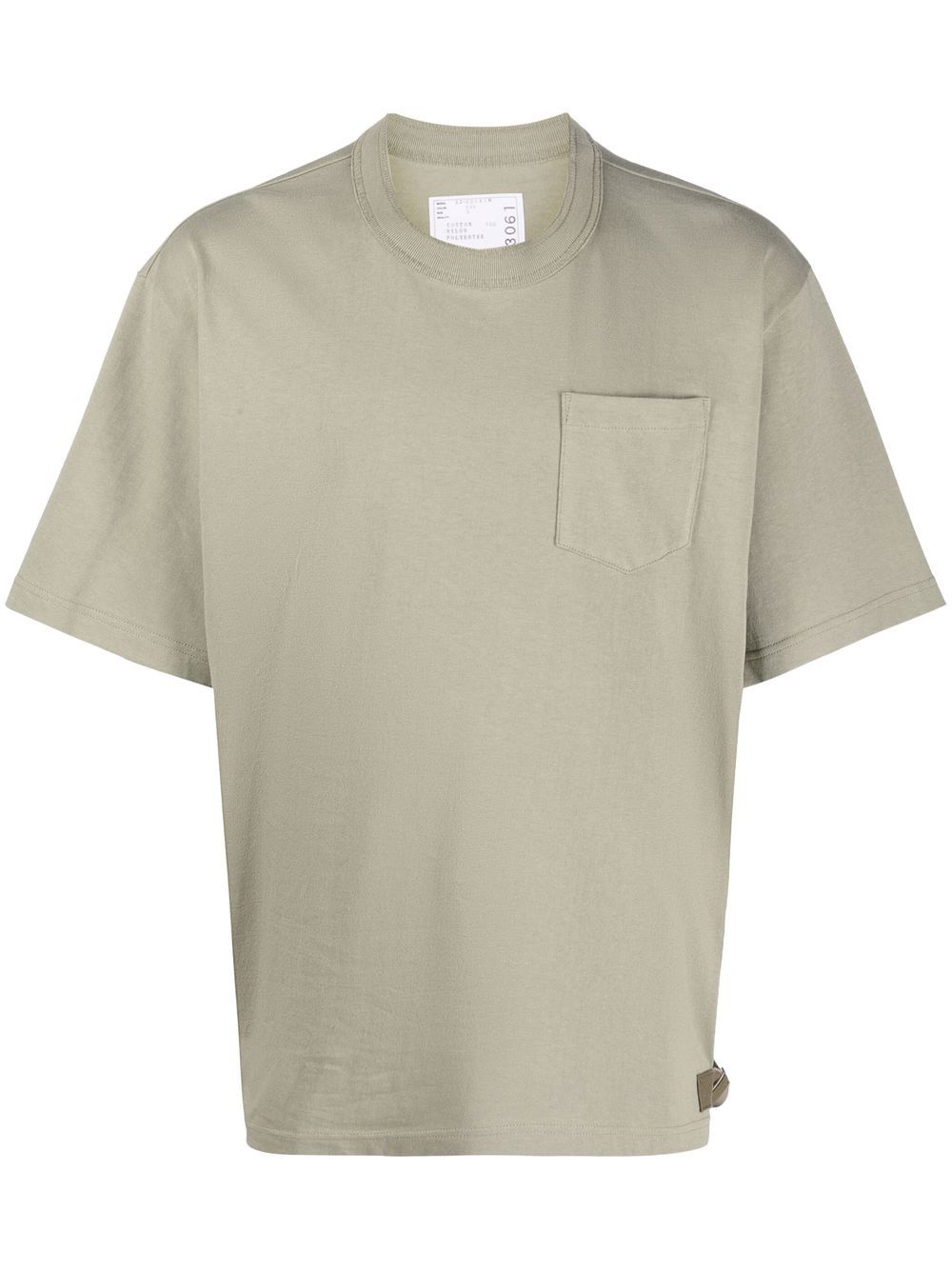 belt-tabs cotton T-shirt
