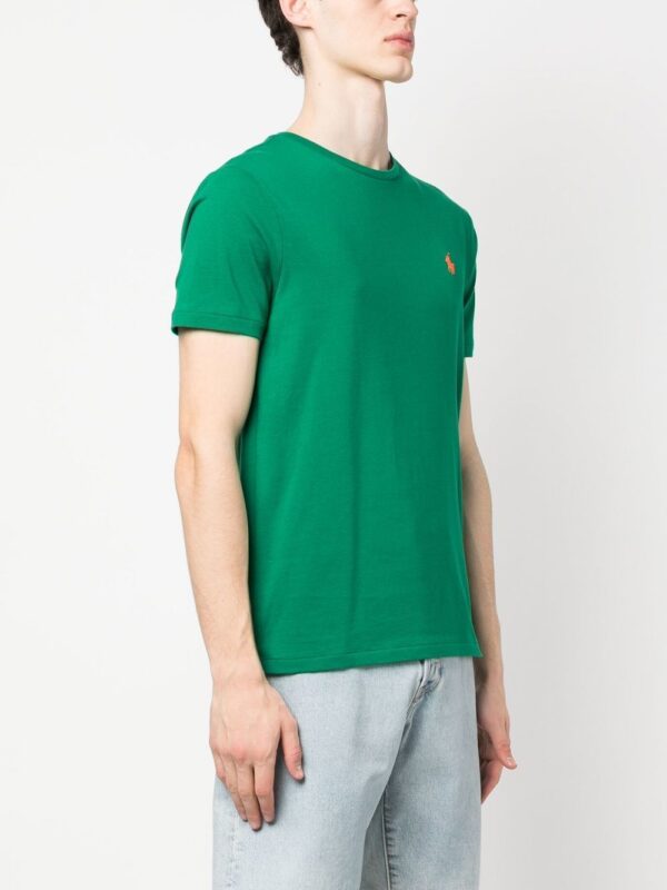 ⁦embroidered-logo short-sleeve T-shirt⁩ - الصورة ⁦2⁩
