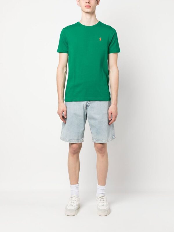 ⁦embroidered-logo short-sleeve T-shirt⁩ - الصورة ⁦4⁩
