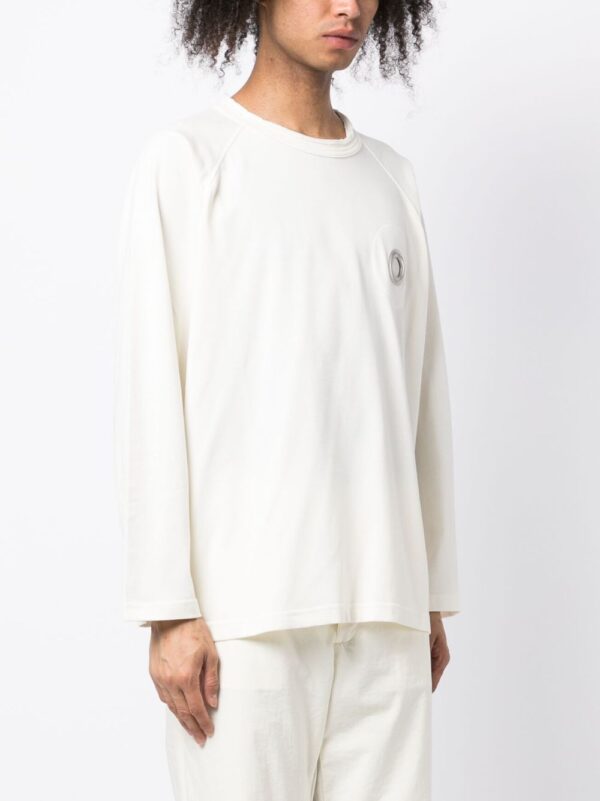 eyelet long-sleeved T-shirt