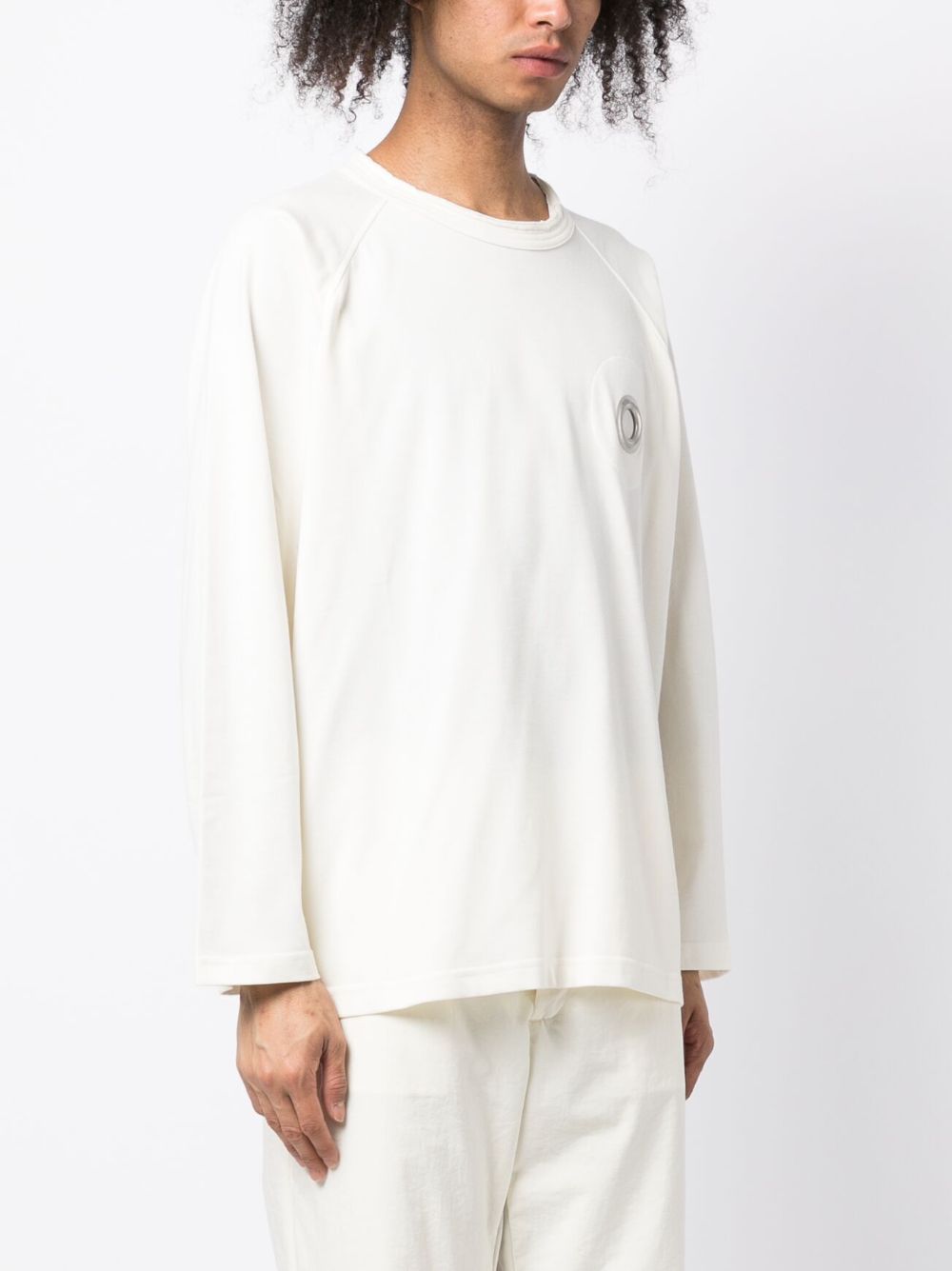 eyelet long-sleeved T-shirt