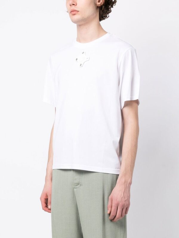 ⁦eyelet-detail short-sleeve T-shirt⁩ - الصورة ⁦4⁩