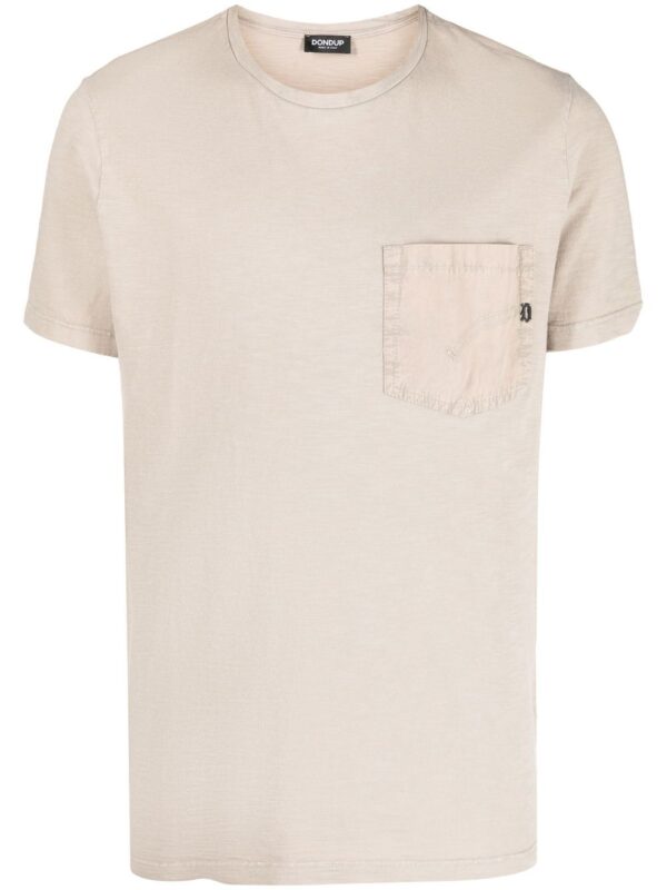 chest-pocket cotton T-shirt