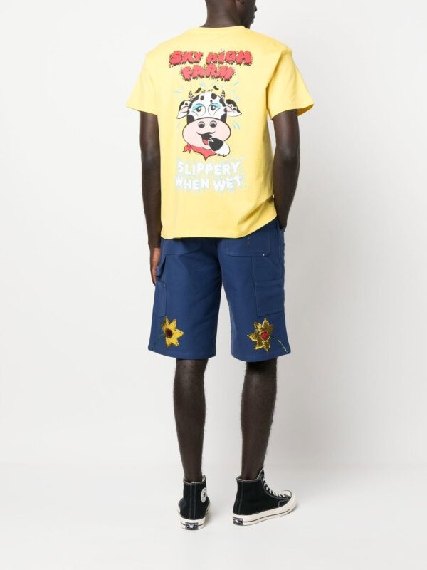 ⁦chest logo-print detail T-shirt⁩ - الصورة ⁦4⁩