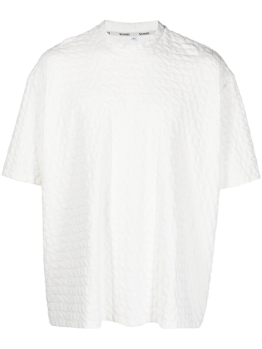 embossed-logo print jersey T-shirt