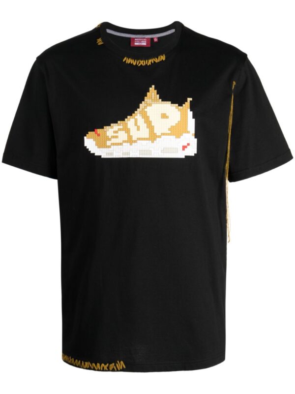 detail-appliqué decorative-stitching cotton T-shirt