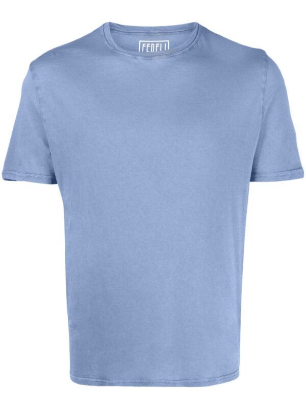 acrew-neck cotton T-shirt